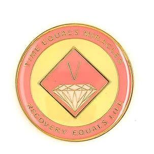 NA Tri Plate Pink & Pearl Medallion